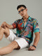 Resort Print Floral Half Sleeves Relaxed Fit Shirt
