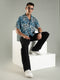 Ocean Drift Printed Relaxed Fit Half Rayon Shirt