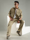 Utility Shirt Shacket & Straight Fit Cargo Pants Co-ord Set - Khaki