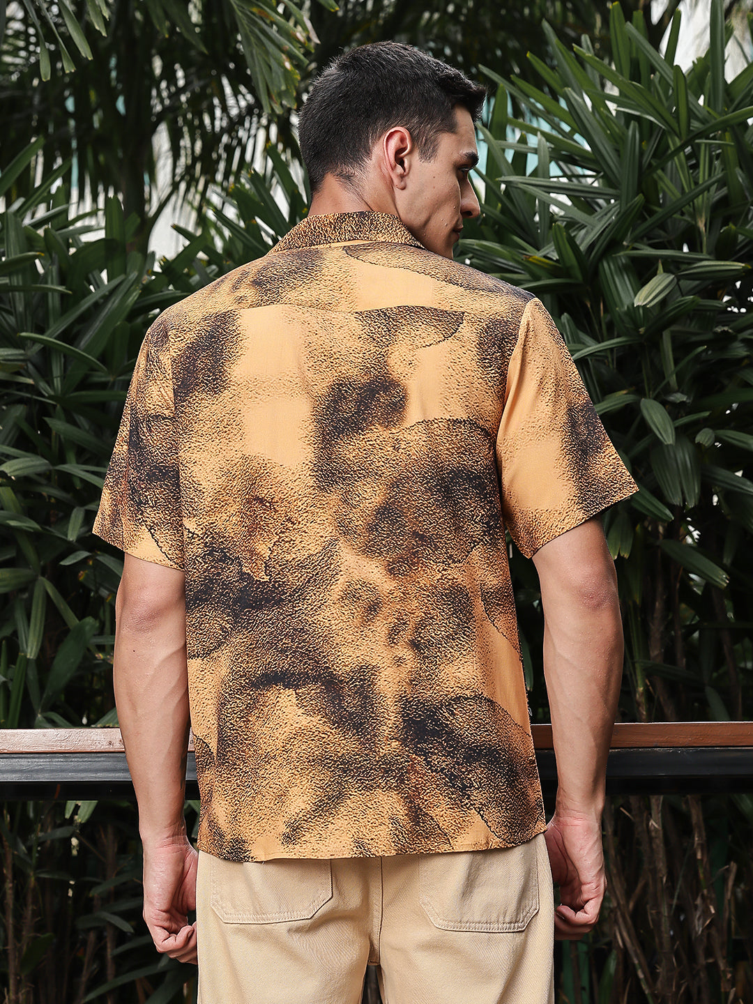 Desert Fade Relaxed Fit Printed Half Sleeves Shirt