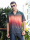 Ombre Gradient Relaxed Fit Half Sleeves Shirt
