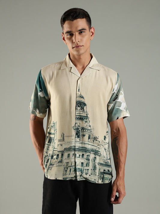 Victoria Inspired Half Sleeves Viscose Shirts in Relaxed Fit