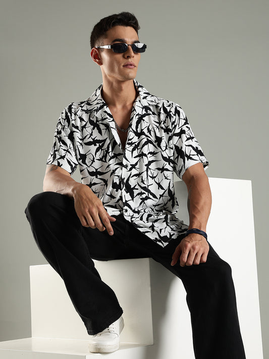 Aviary Drift Half Sleeves Relaxed Fit Shirt