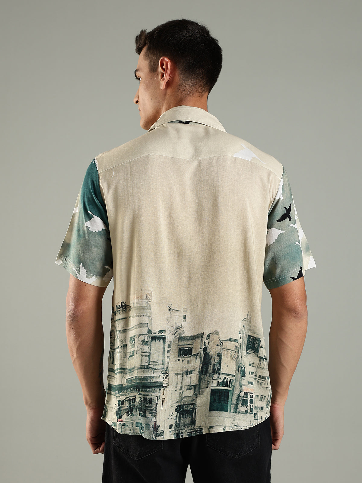 Victoria Inspired Half Sleeves Viscose Shirts in Relaxed Fit