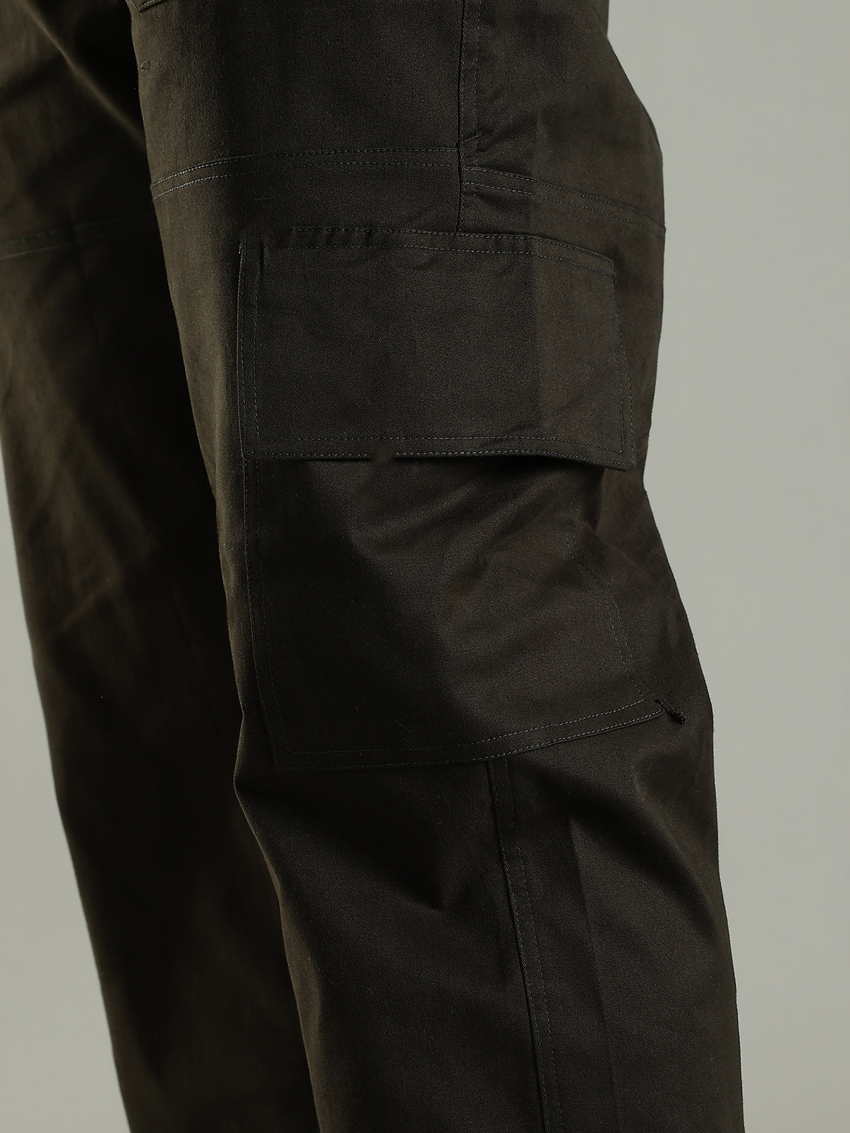Classic Straight Fit Utility Six Pockets Cargo Pants - Olive