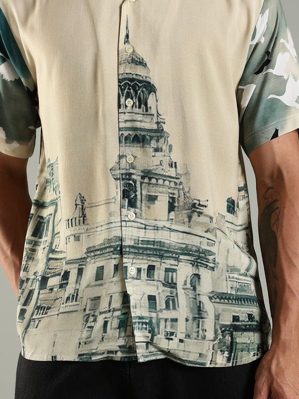 Victoria Inspired Half Sleeves Viscose Shirts in Relaxed Fit