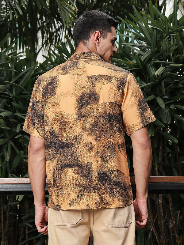 Desert Fade Relaxed Fit Printed Half Sleeves Shirt
