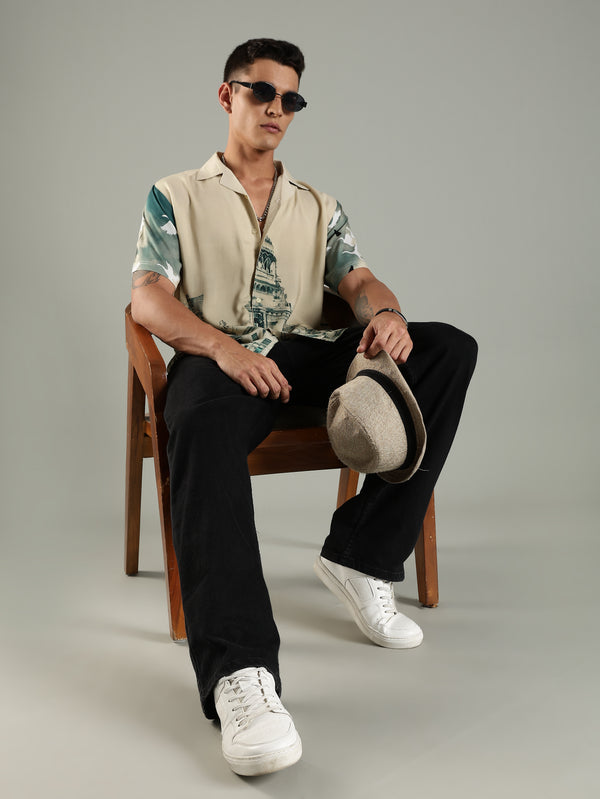 Victoria Inspired Half Sleeves Viscose Shirts in Relaxed Fit