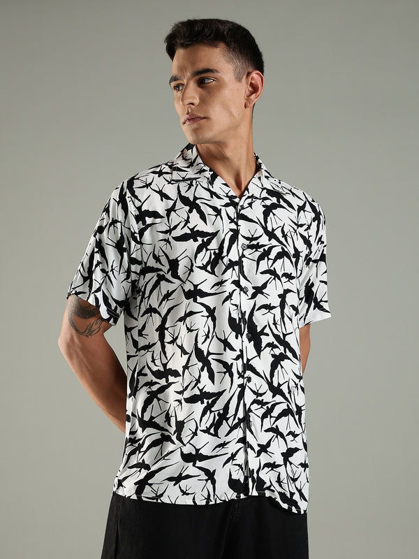 Aviary Drift Half Sleeves Relaxed Fit Shirt