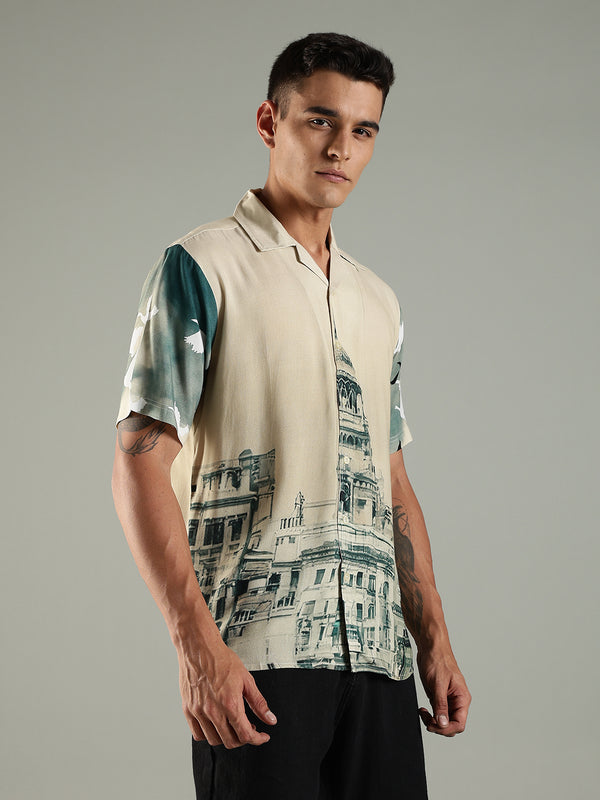 Victoria Inspired Half Sleeves Viscose Shirts in Relaxed Fit