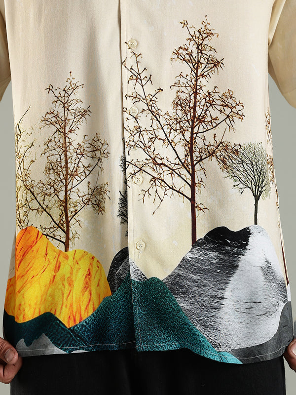 Soltera Placement Print Relaxed Fit Half Sleeves Shirt