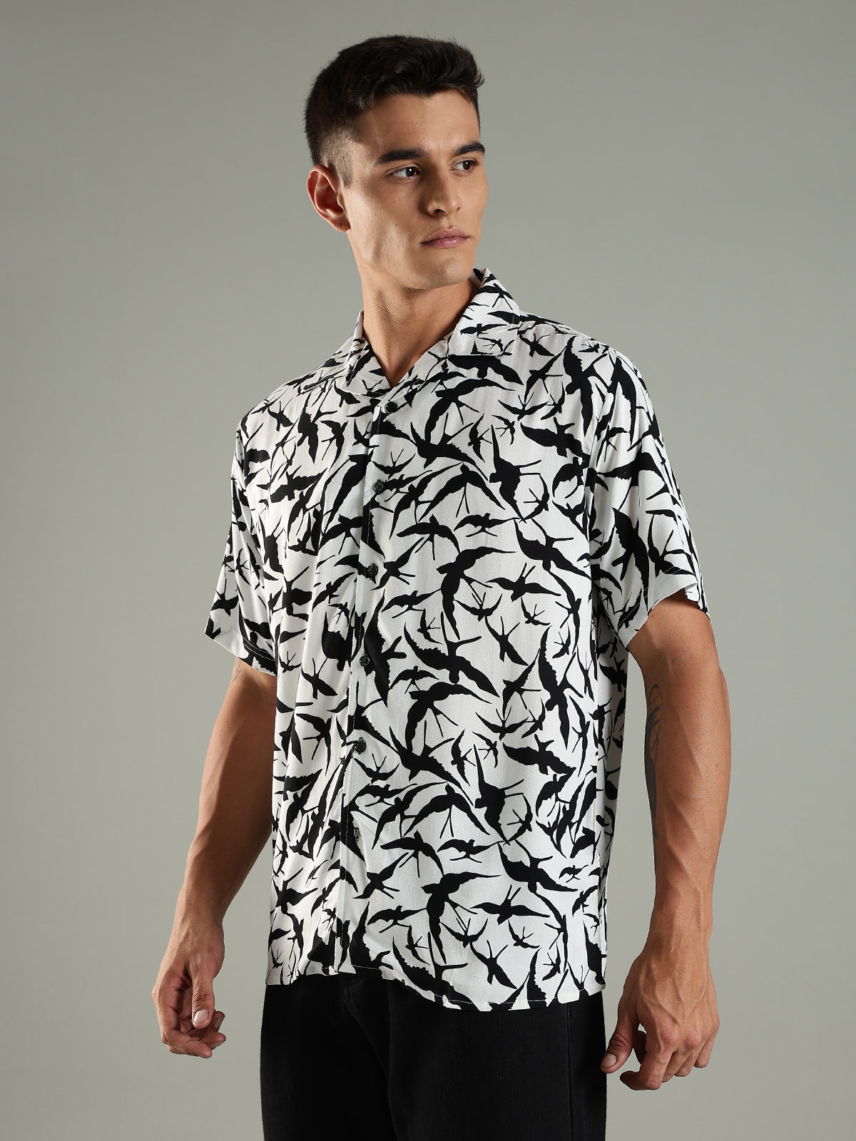 Aviary Drift Half Sleeves Relaxed Fit Shirt