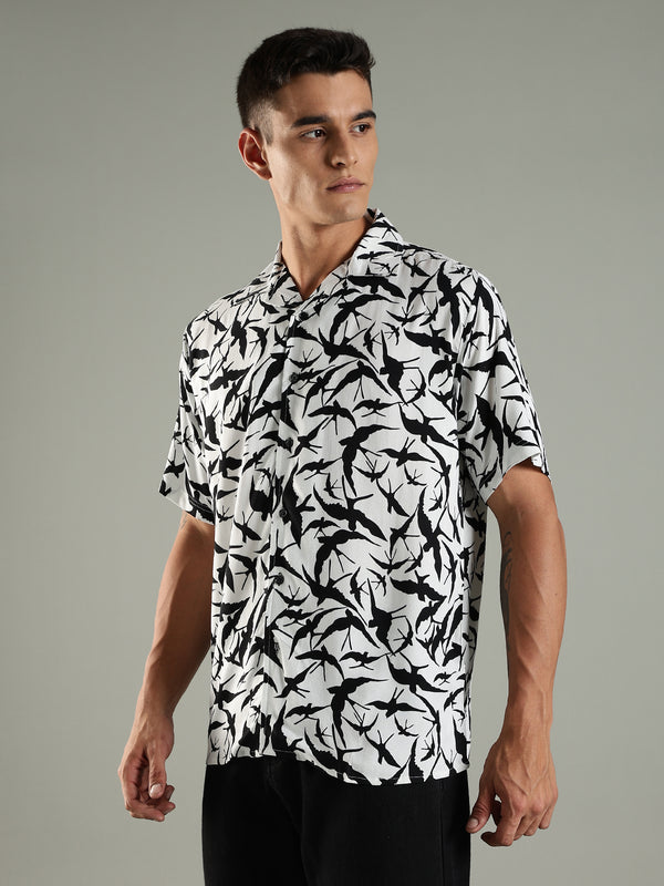 Aviary Drift Half Sleeves Relaxed Fit Shirt
